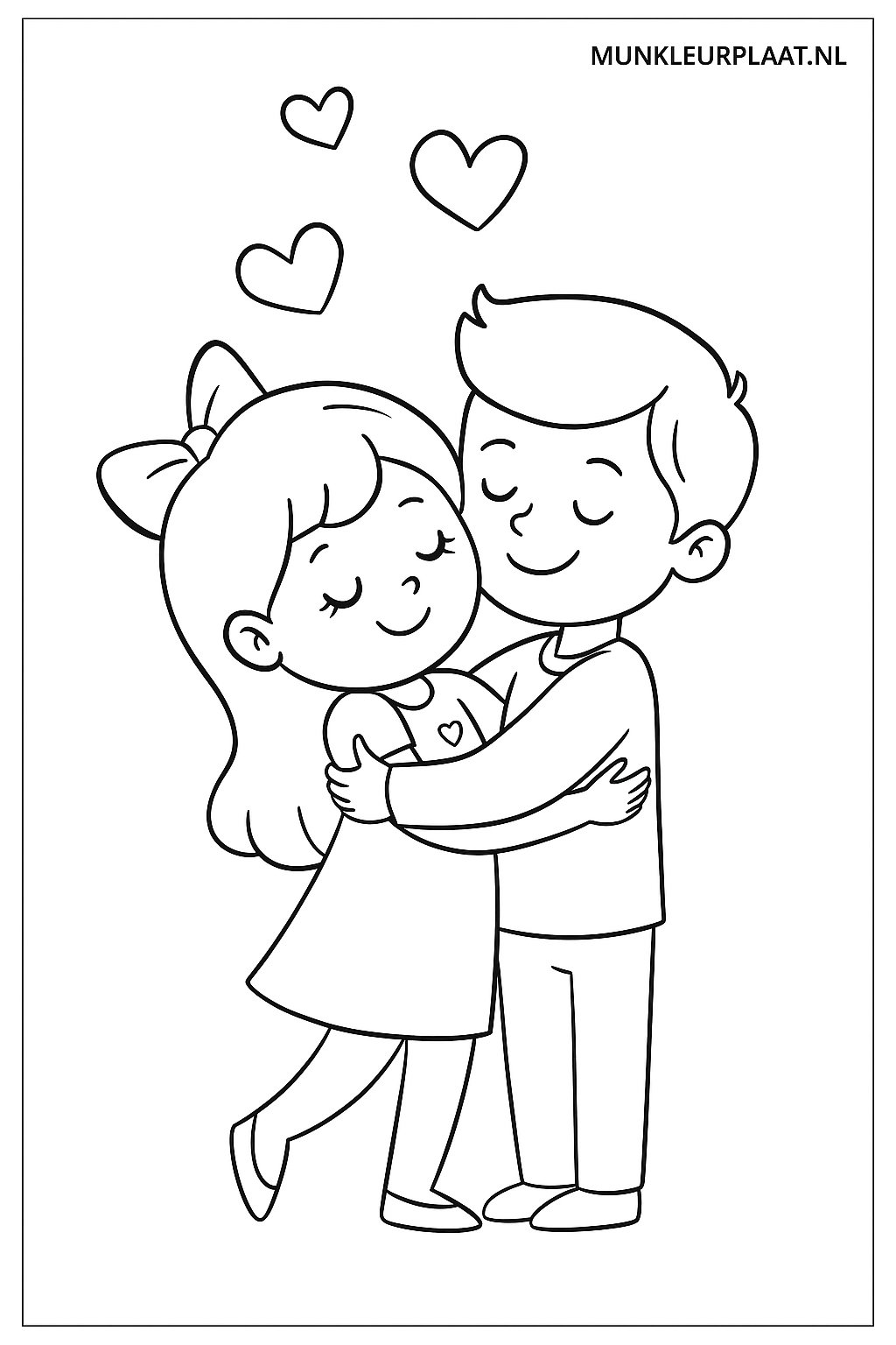 Valentijnsdag Variant 2 coloring page for children