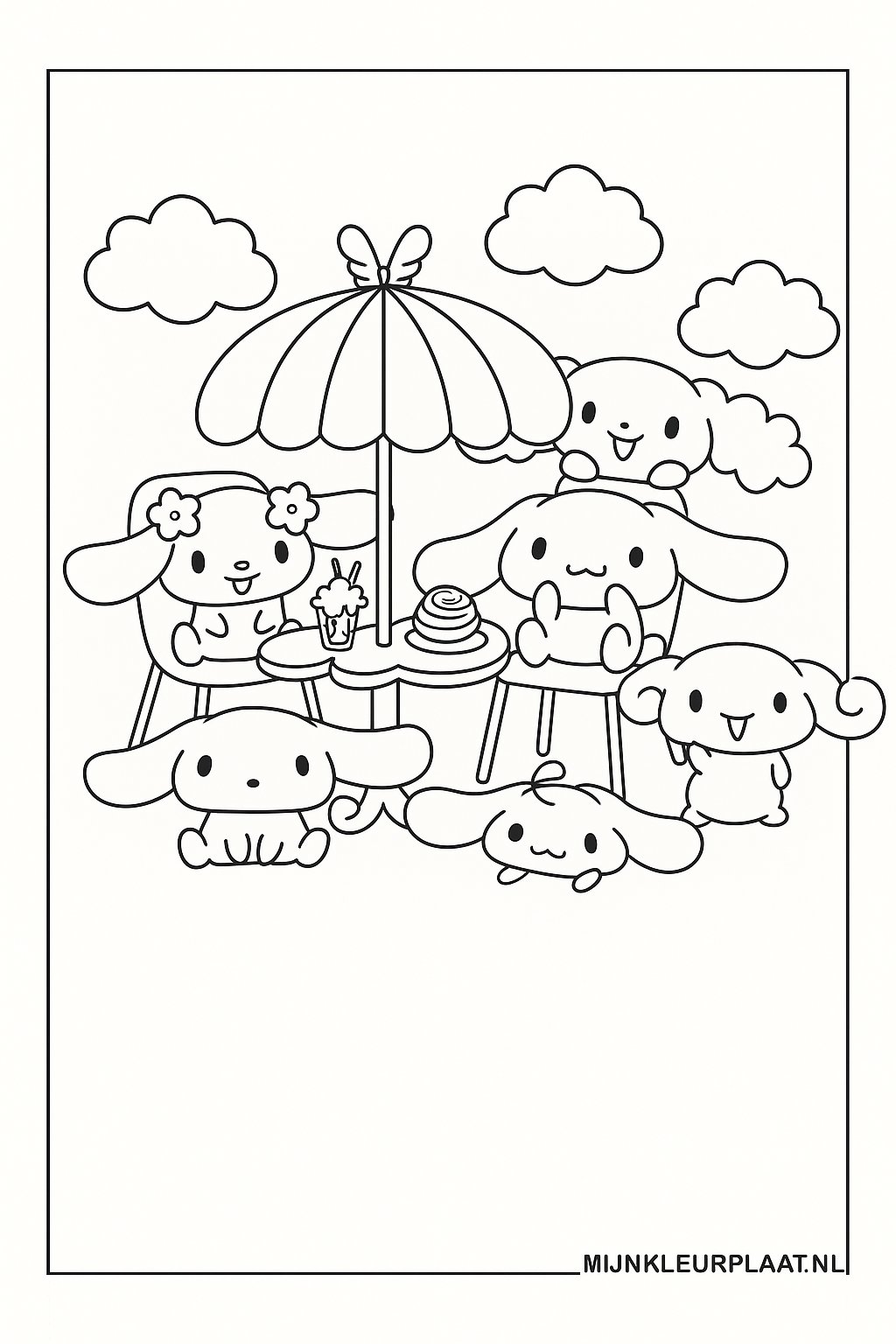 Cinnamoroll Variant 3 coloring page for children