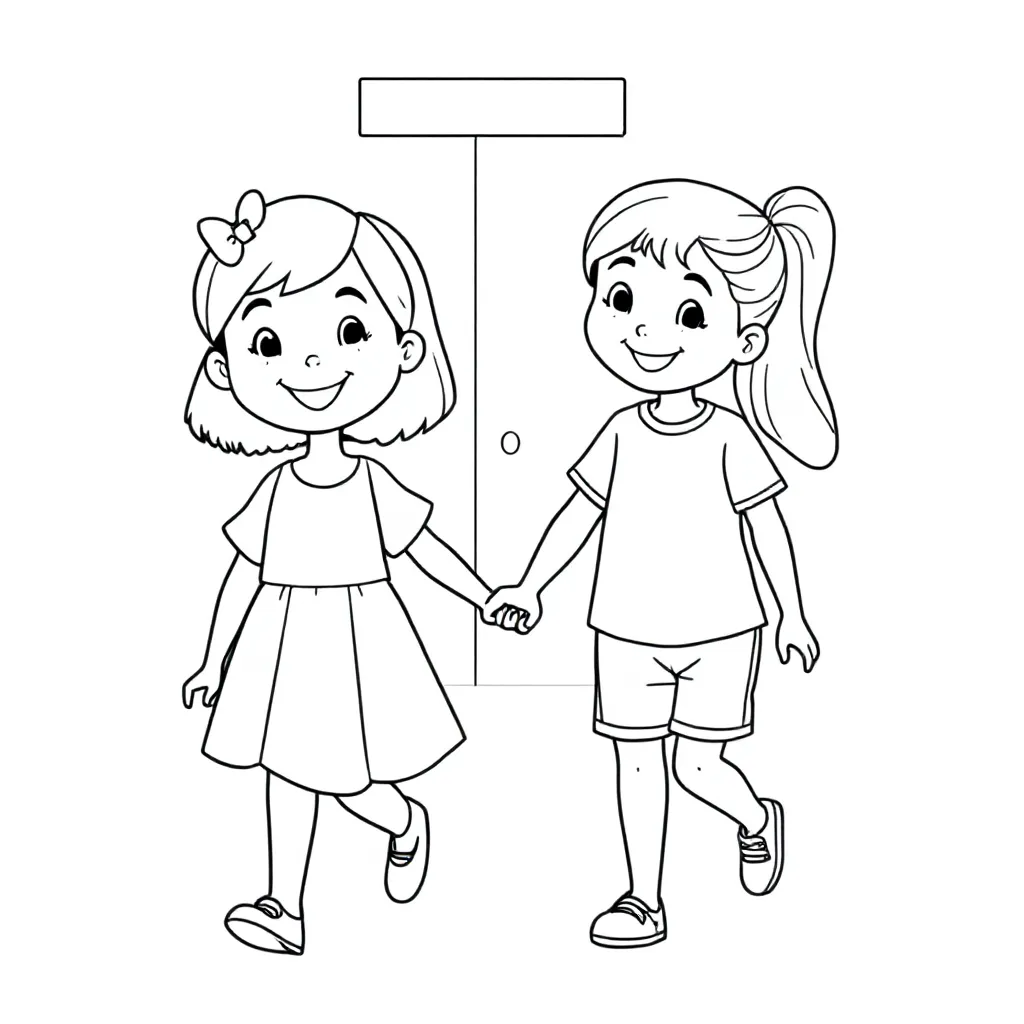 2 meisjes van 8 en de andere iets ouder. Komen op bezoek bij een client die verblijft in de fpc de w