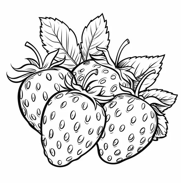 4 Fresas coloring page for children