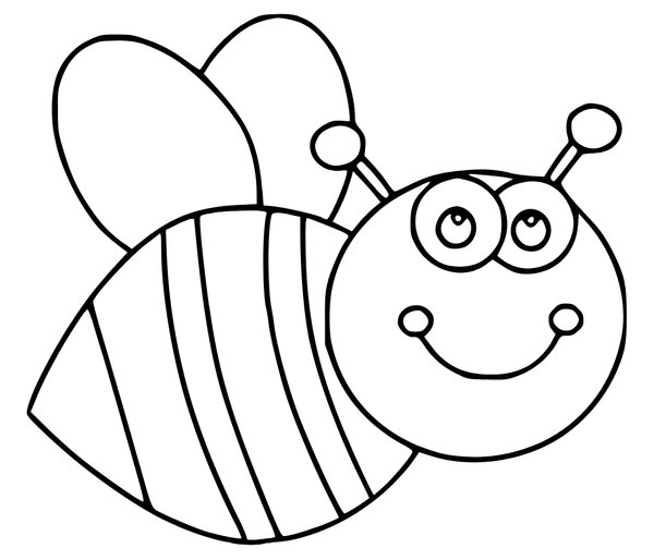 Abeja Facil coloring page for children