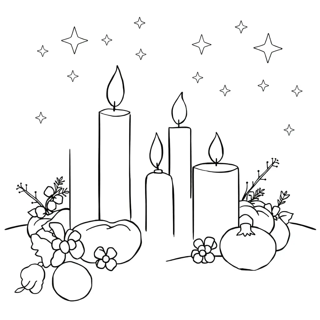 Advent Kerst Winterseizoen Feestelijk Traditie coloring page for children