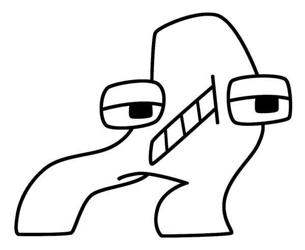 Alphabet Lore Letra A coloring page for children