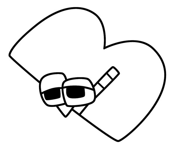 Alphabet Lore Letra B coloring page for children