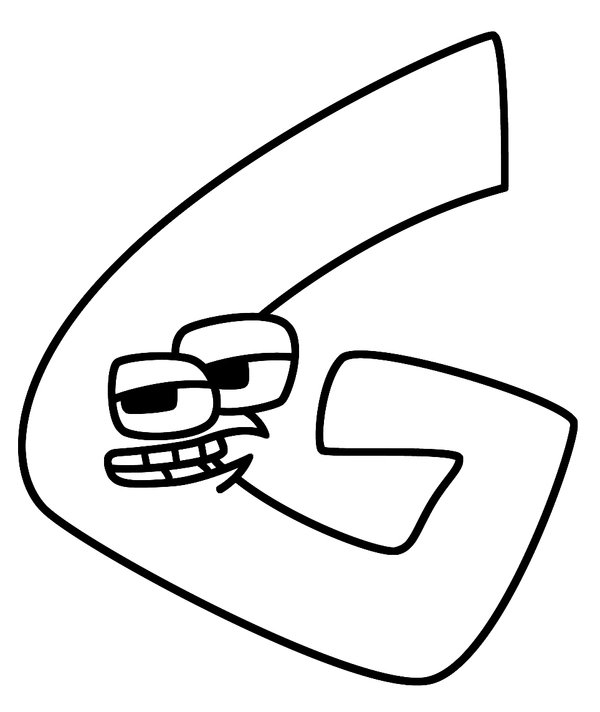 Alphabet Lore Letra G coloring page for children