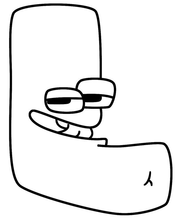 Alphabet Lore Letra L coloring page for children