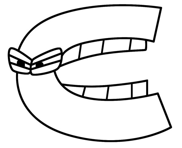 Alphabet Lore Letter C coloring page for children