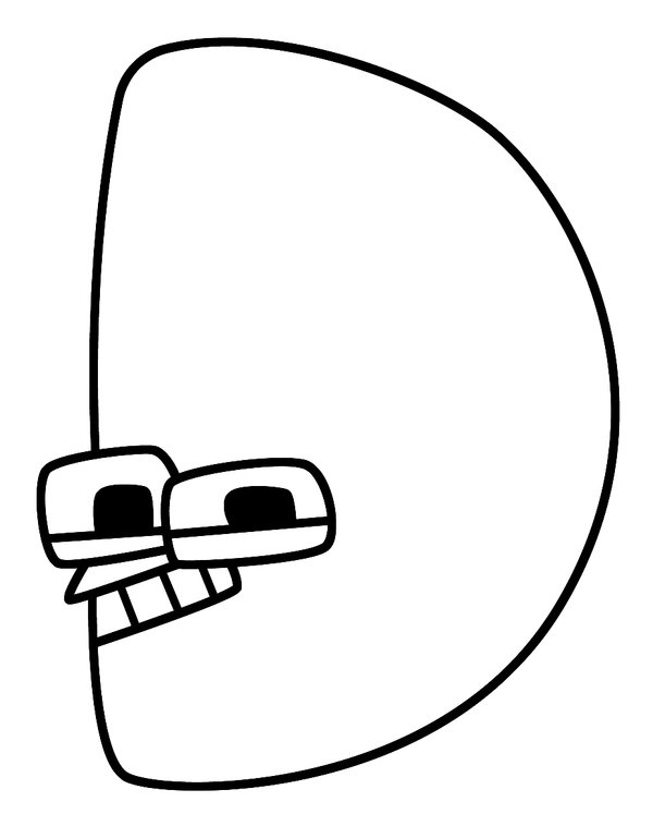 Alphabet Lore Letter D coloring page for children