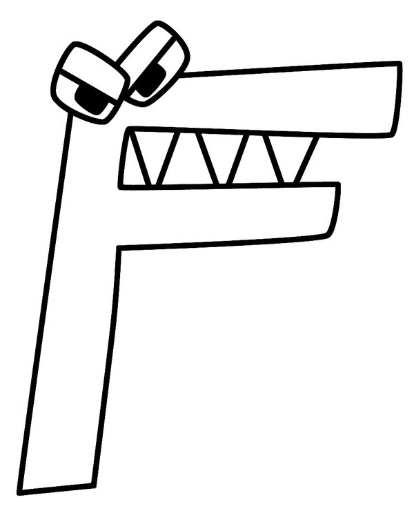 Alphabet Lore Letter F coloring page for children