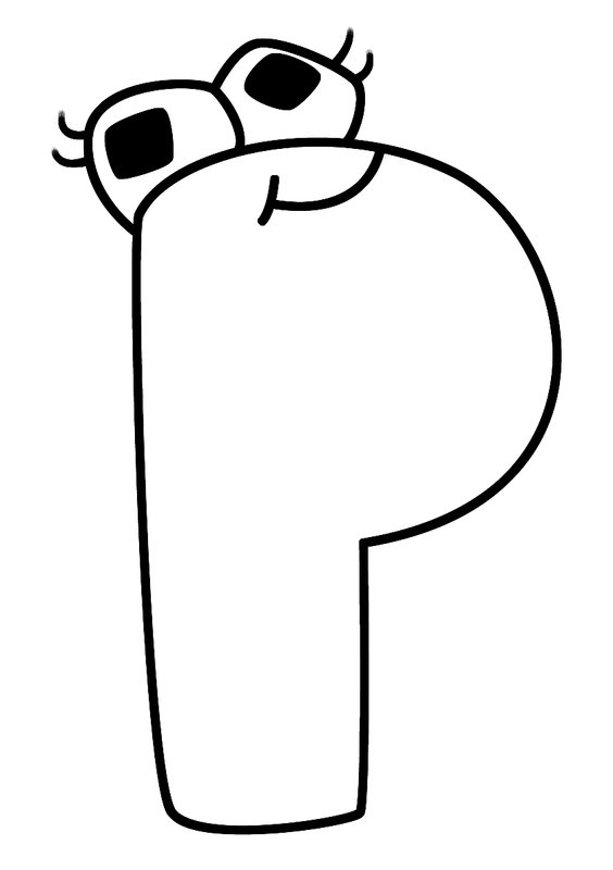 Alphabet Lore Letter P coloring page for children