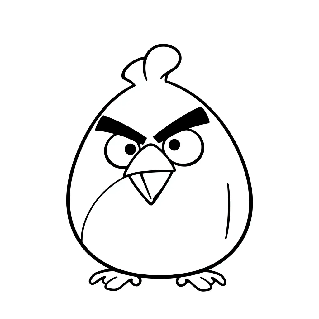 Angry Birds Actie Vogels Cartoon Beweging coloring page for children