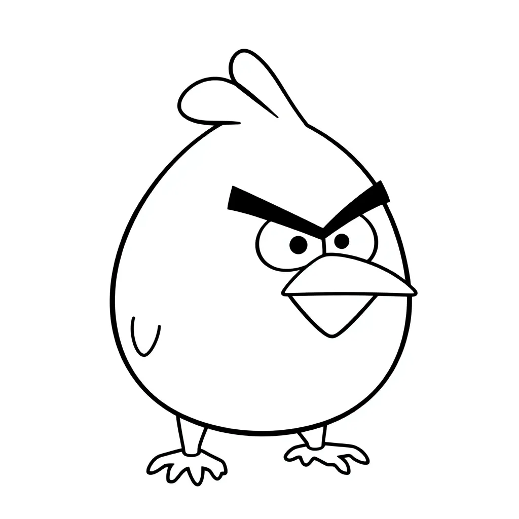 Angry Birds Cartoon Vogels Avontuur Speels coloring page for children