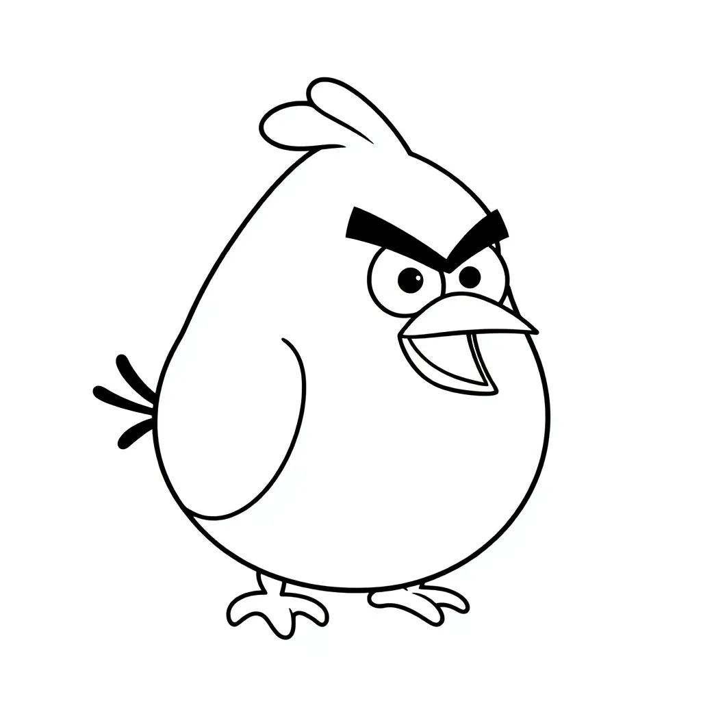 Angry Birds Cartoon Vogels Spelletjes Avontuur coloring page for children