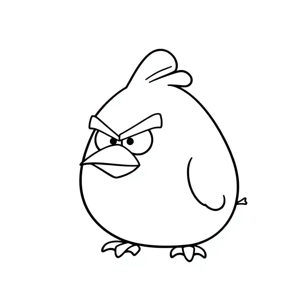 Angry Birds Cartoon Vogels Varkens Actie coloring page for children