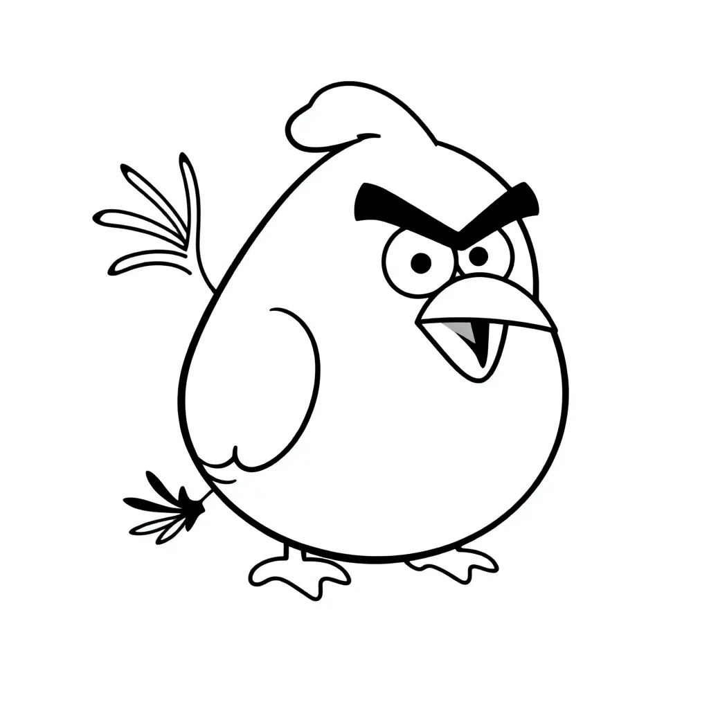 Angry Birds Cartoon Vogels Varkens Speels coloring page for children