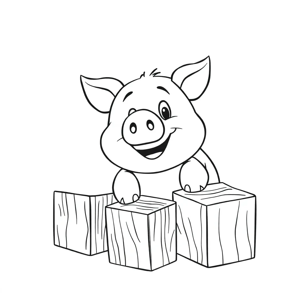 Angry Birds Varken Cartoon Speels Grappig coloring page for children