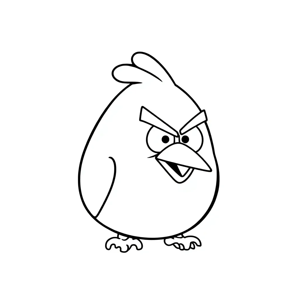 Angry Birds Vogels Gaming Cartoon Creatief coloring page for children