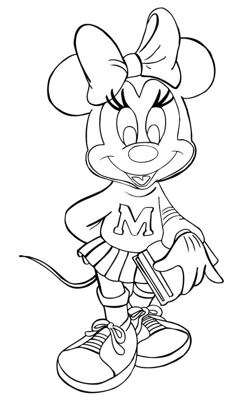 Animadora Minnie Mouse coloring page for children