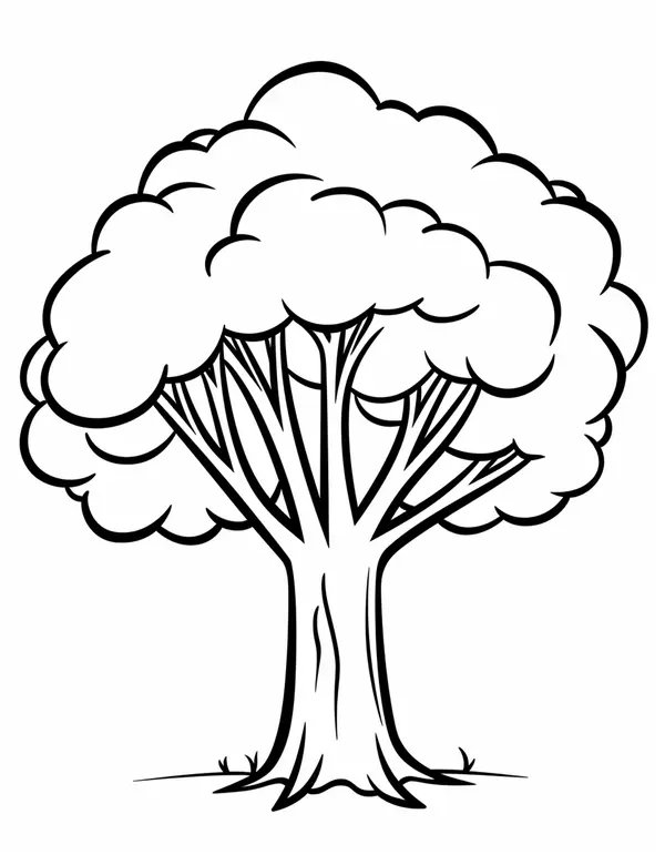 Arbre Simple coloring page for children