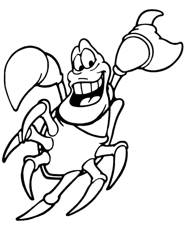 Ariel Sebastián coloring page for children