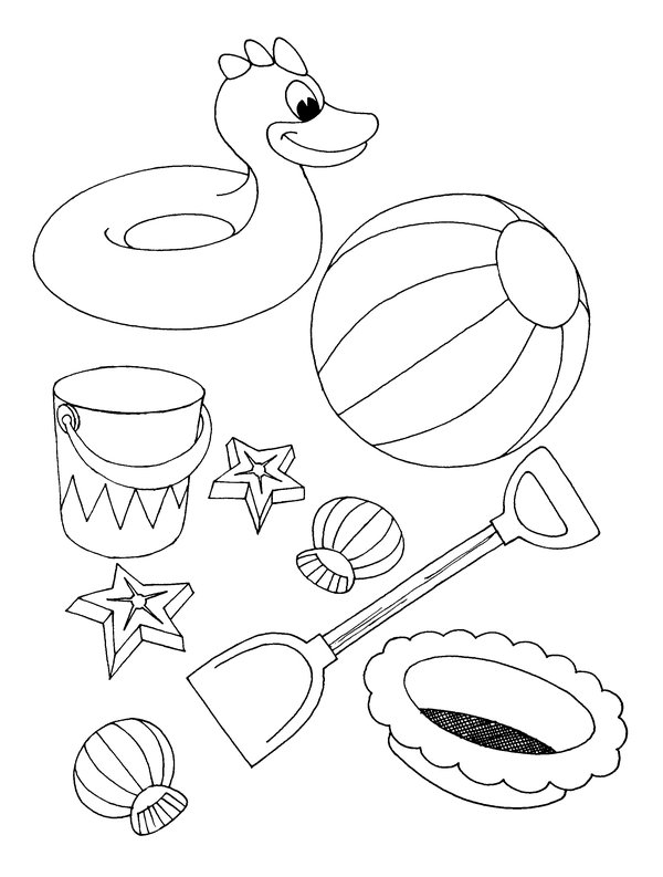 Articles De Plage coloring page for children