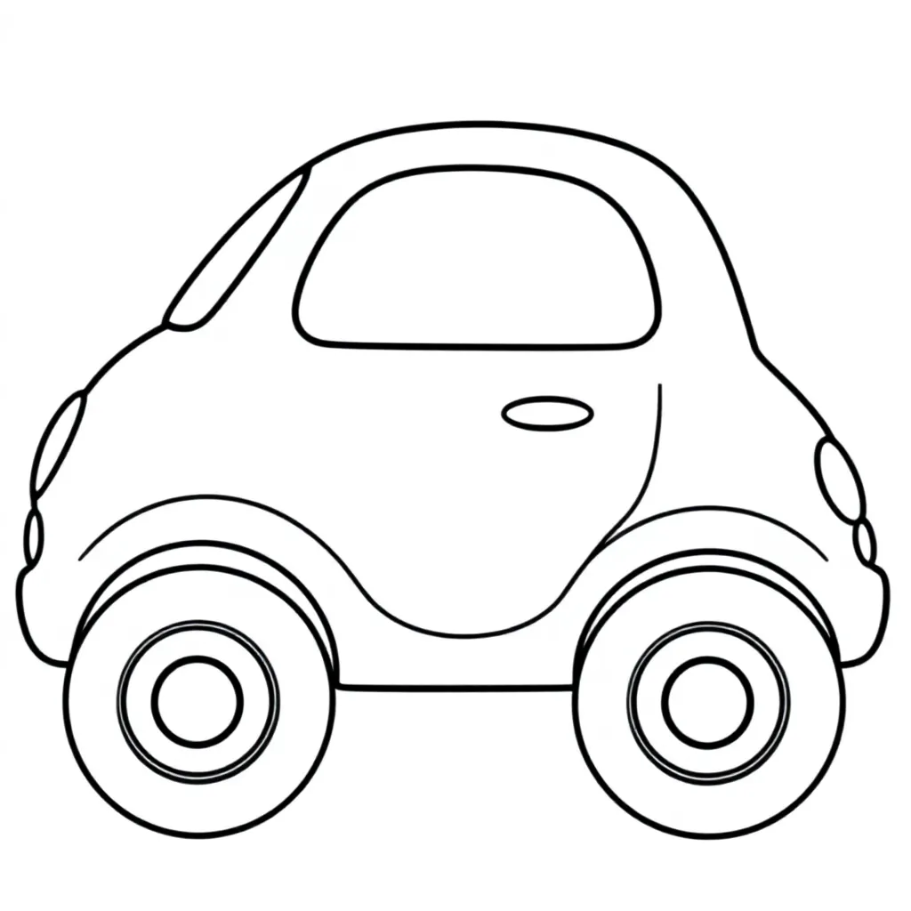 Auto coloring page for children