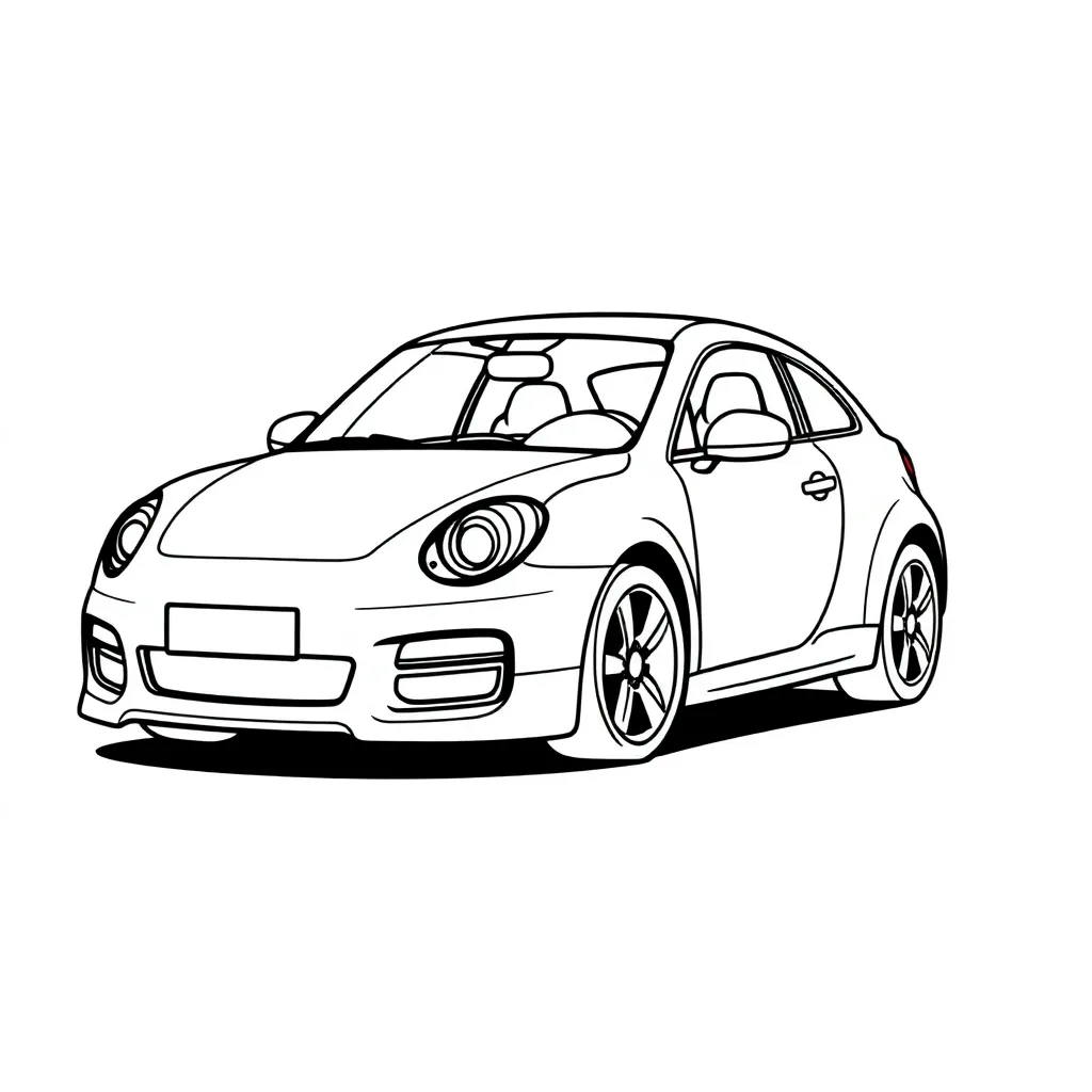 Auto Voertuig Sport Race Klassiek coloring page for children