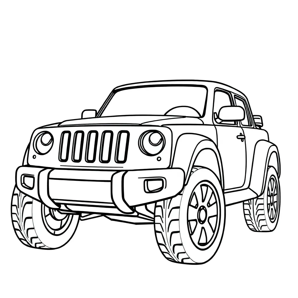 Auto Voertuig Transport Klassiek Sportief coloring page for children
