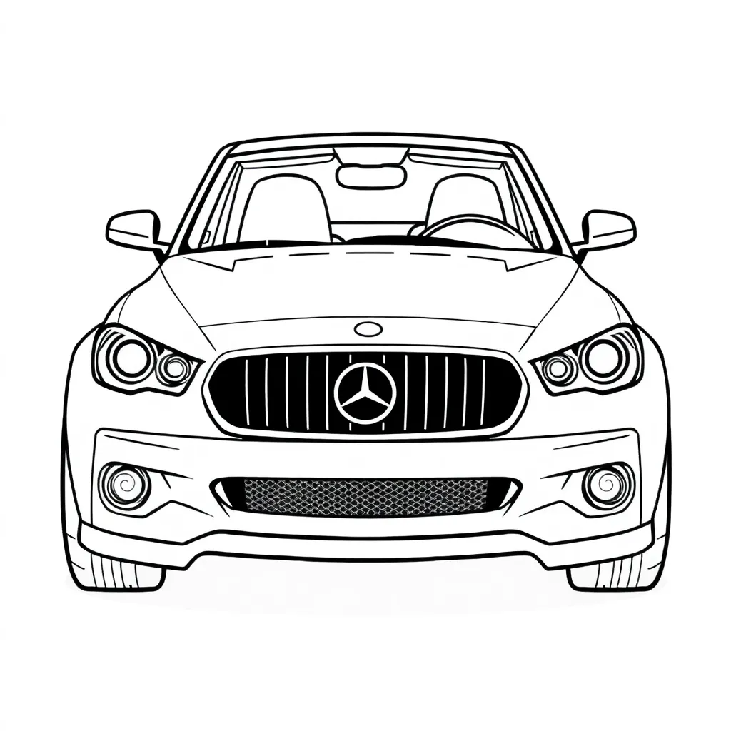 Auto Voertuig Transport Klassiek Sportief coloring page for children