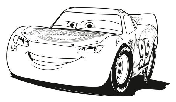 Autos Lightning Mc Queen coloring page for children