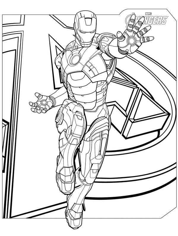 Avengers Eisenmann coloring page for children