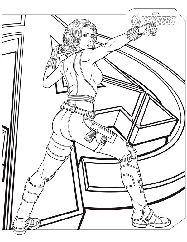 Avengers Schwarze Witwe coloring page for children