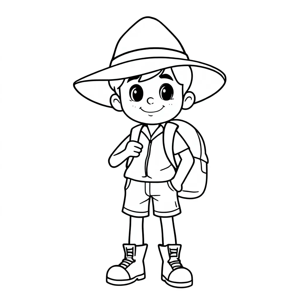 avonturier coloring page for children