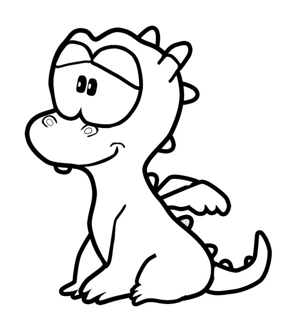 Baby Drache coloring page for children