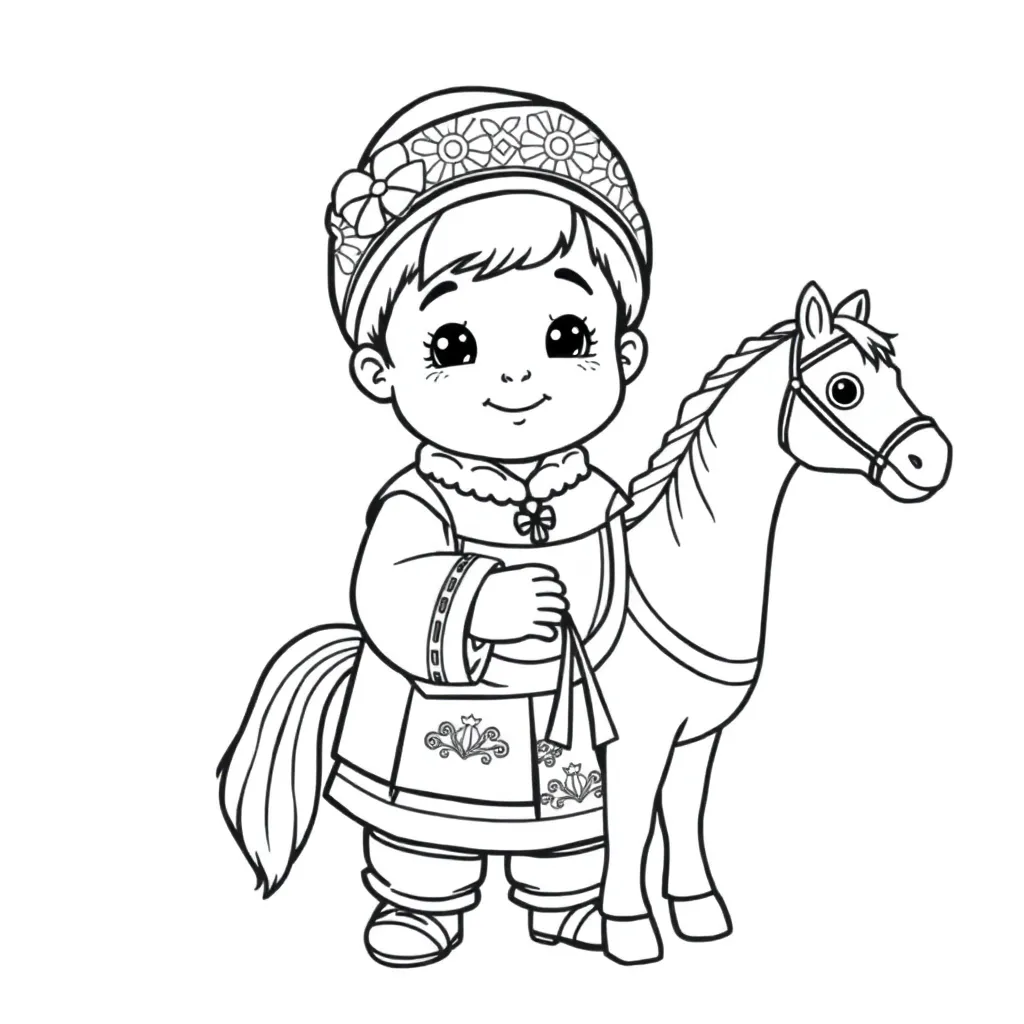 Baby Piet coloring page for children