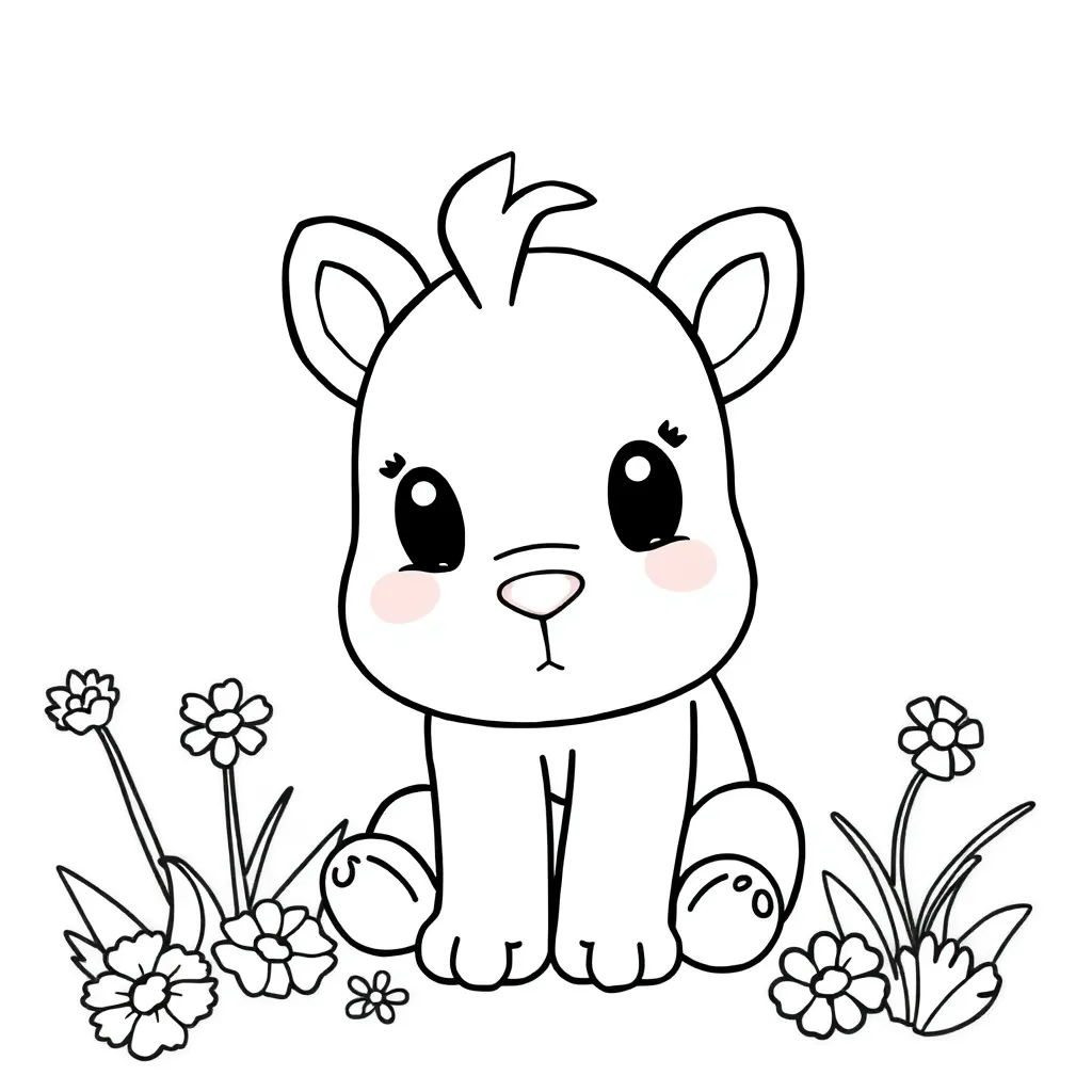 Baby Schattig Knuffel Pasgeboren Lief coloring page for children