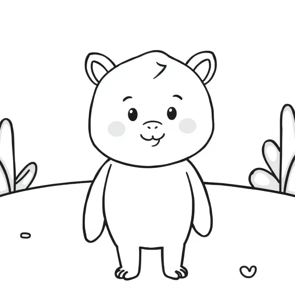 Baby Schattig Knuffel Vrolijk Pasgeboren coloring page for children