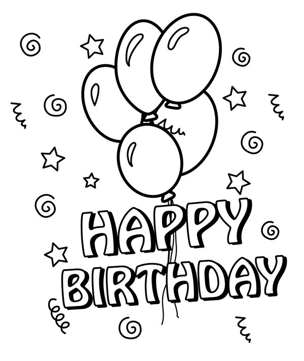 Ballons D Anniversaire coloring page for children