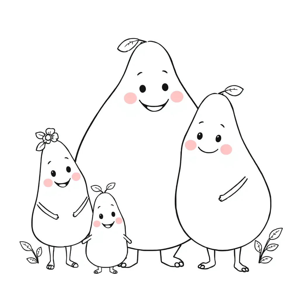 Barbapapa Familie Roze Cartoon Knuffelbaar coloring page for children