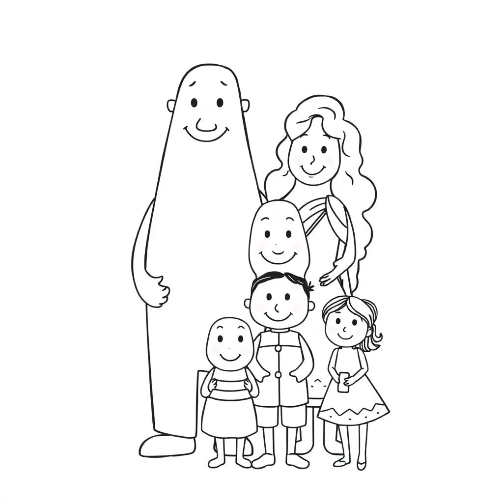 Barbapapa Familie Roze Cartoon Knuffelbaar coloring page for children