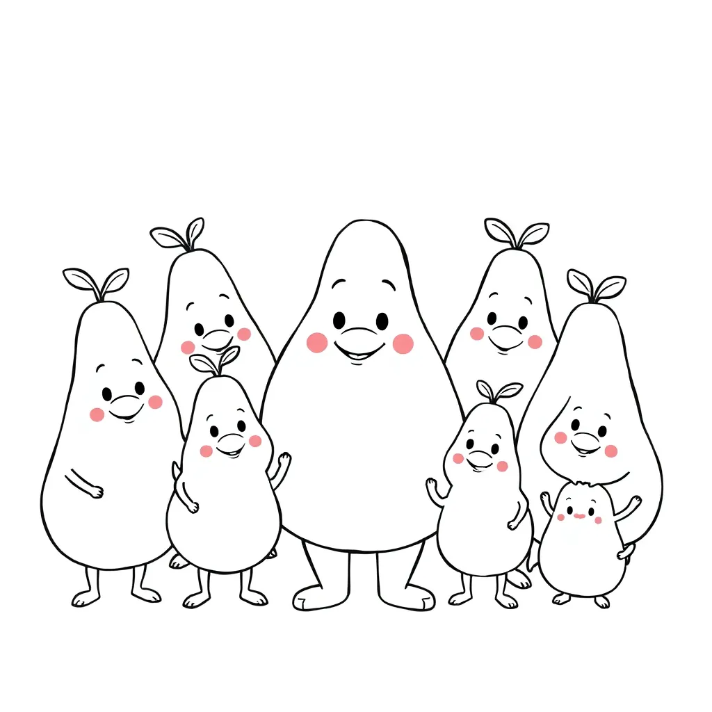 Barbapapa Familie Roze Cartoon Knuffelbaar coloring page for children