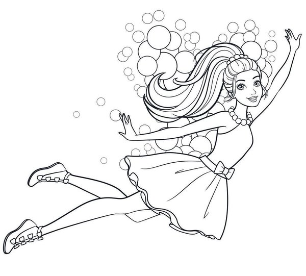 Barbie Dreamtopia coloring page for children