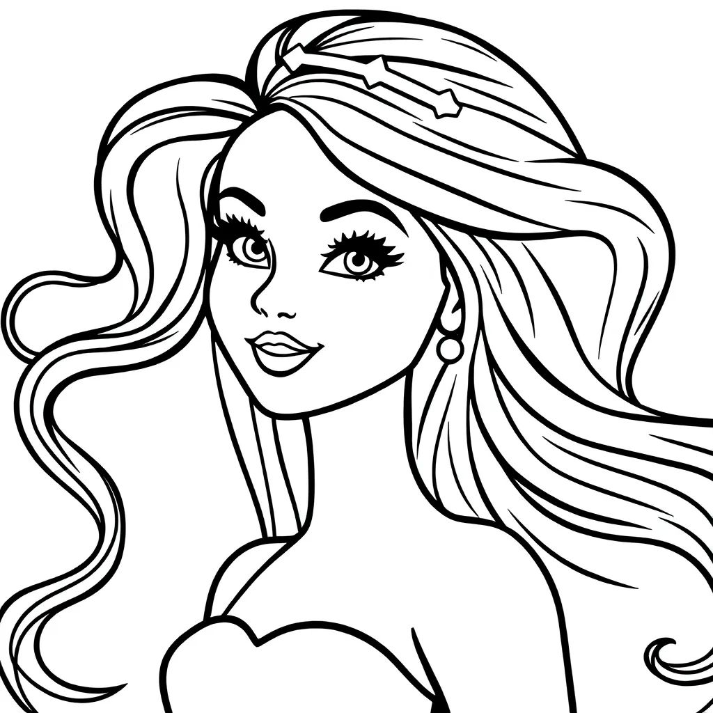 Barbie Mode Pop Creatief Tekenen coloring page for children