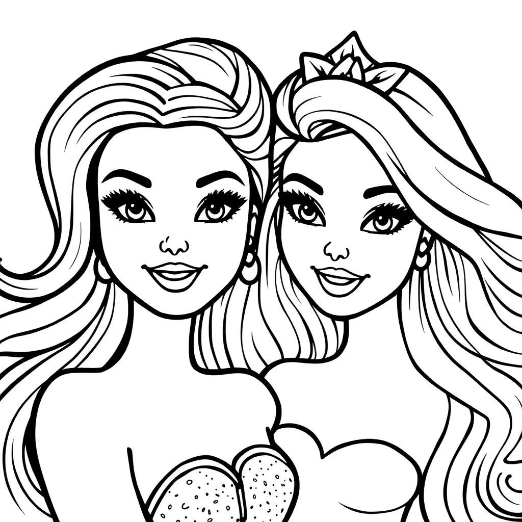 Barbie Mode Prinses Creatief Kindertekening coloring page for children