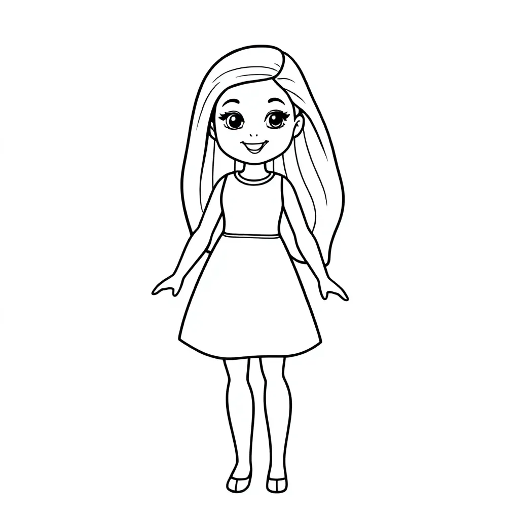 Barby Pop coloring page for children