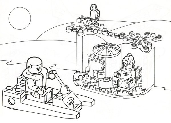 Bateau Et Terrasse Lego coloring page for children