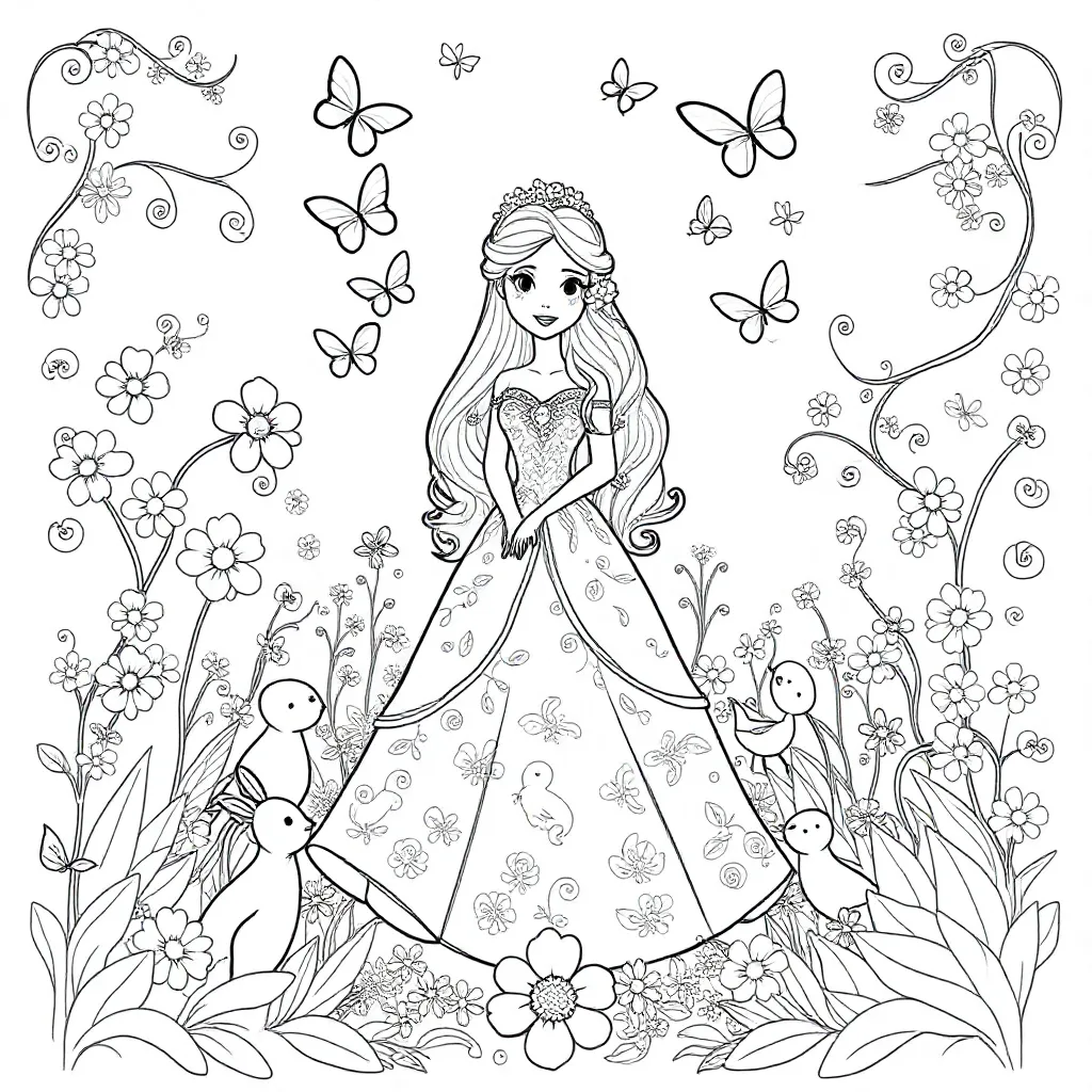 Belle coloring page for children