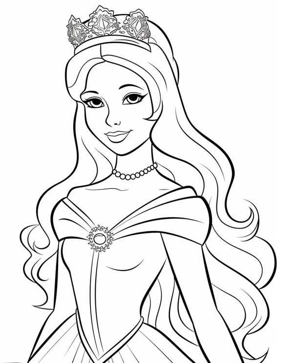 Belle Princess Wearing a Crown