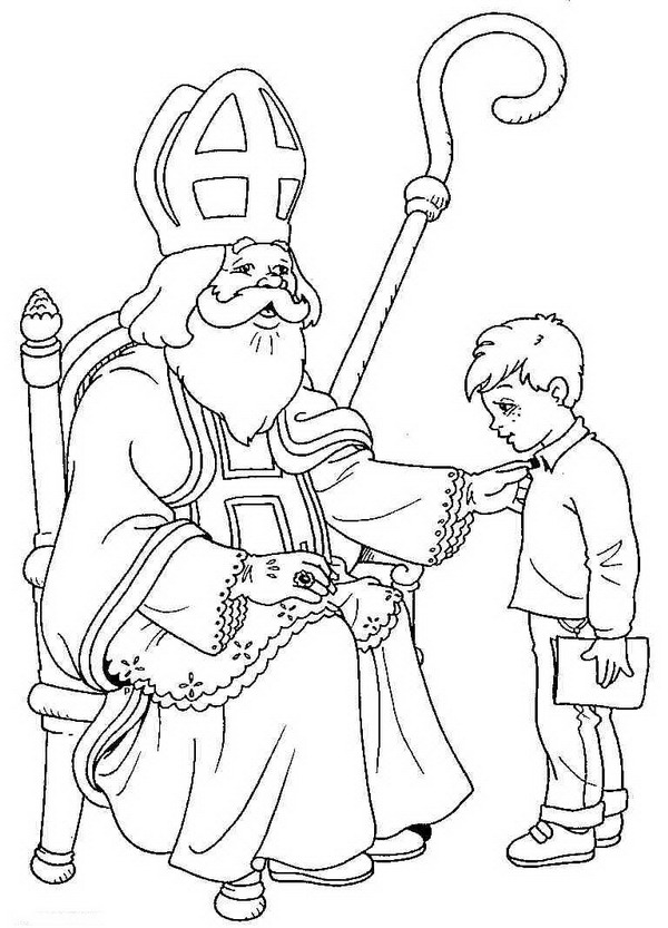 Bij De Sint coloring page for children