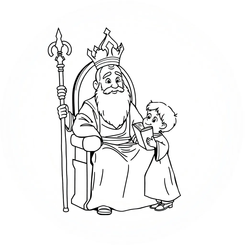 Bij De Sint coloring page for children